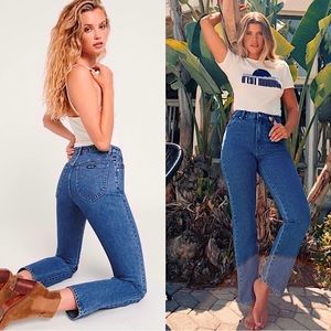 NWT ROLLA’S 90s High Rise Organic Cotton Denim Straight Leg Jeans 26